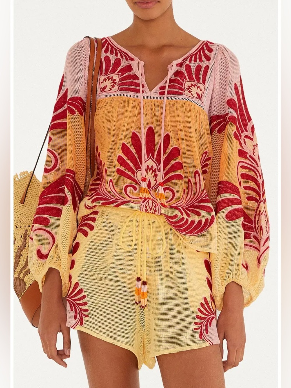 NWT Farm Rio Arabesc Cover-Up Blouse & Shorts